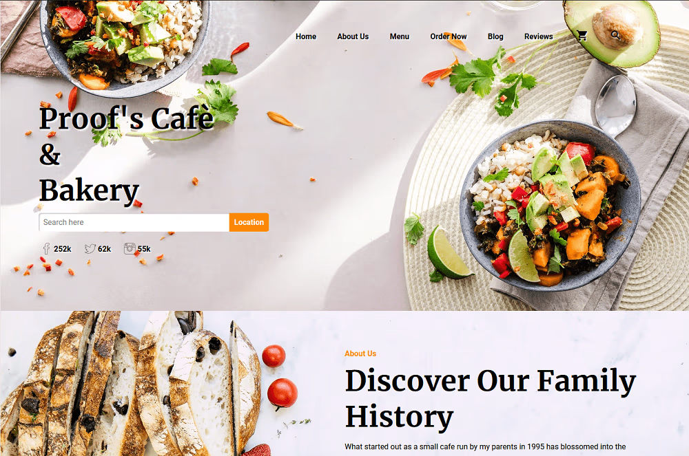 restaurant website