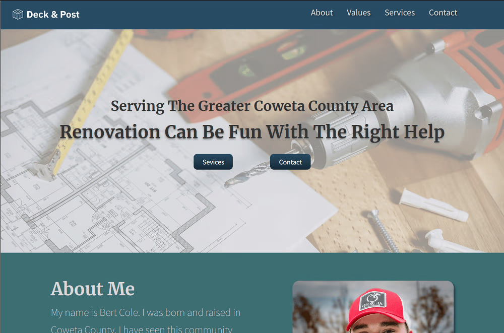 construction company website